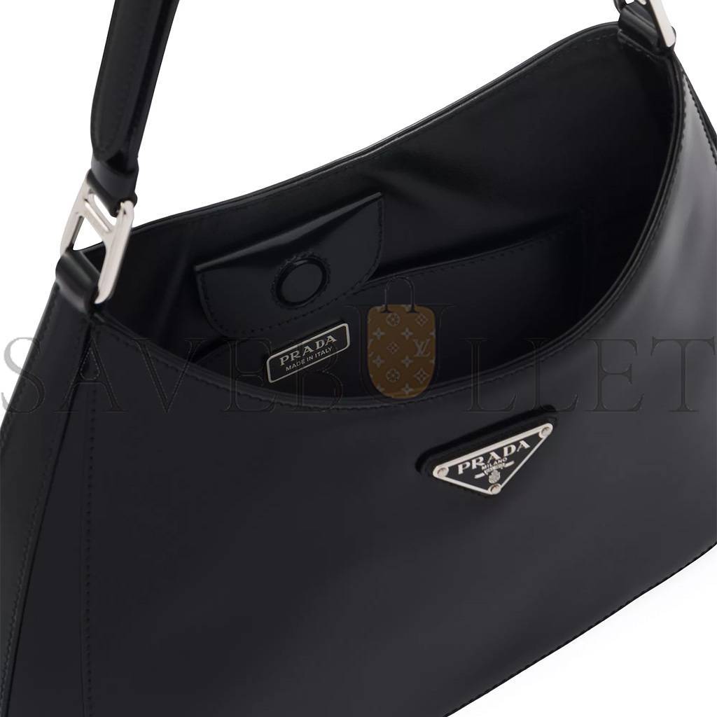 PRADA CLEO BRUSHED LEATHER SHOULDER BAG 1BC156 (30*18.5*4cm)